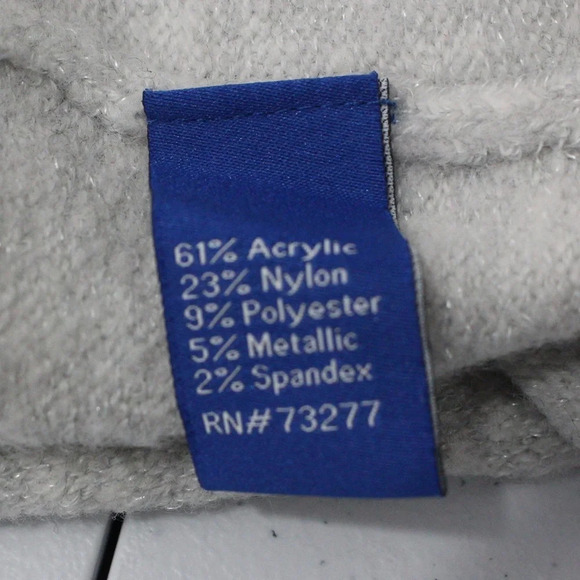 Apt 9 Women's Turtleneck Sweater - Gray/Neon Yellow - Size XL - Button Detail - Picture 6 of 6